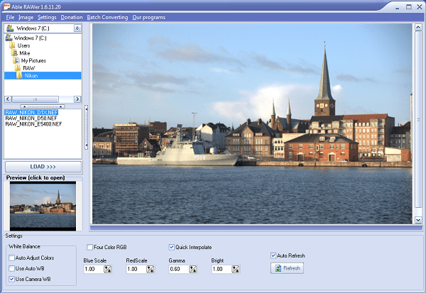 Интерфейси Able RAWer Интерфейс Able RAWer