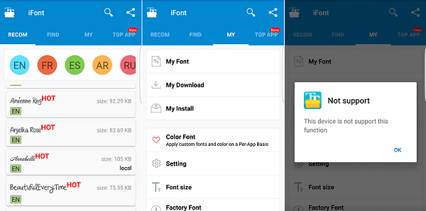 Хусусиятҳои iFont истифода кунед Используйте возможности iFont